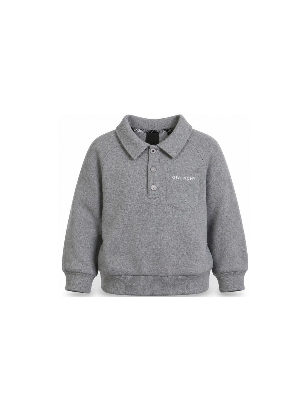 Felpa per bambino Givenchy Kids grigia con tasca applicata sul petto H31348 A47 GIVENCHY KIDS 