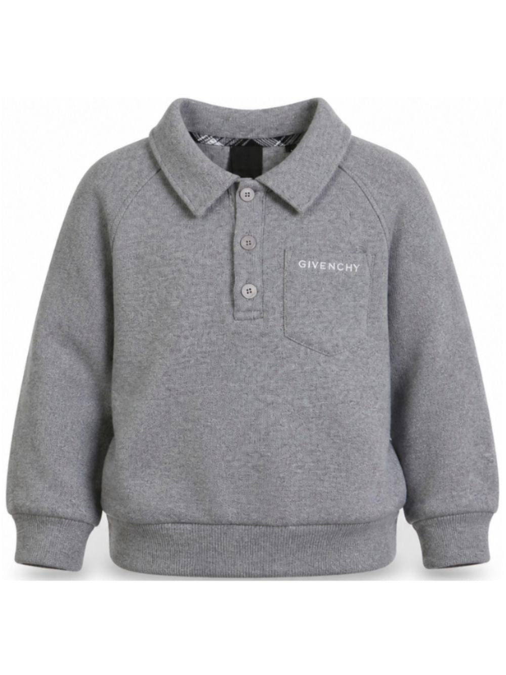 Felpa per bambino Givenchy Kids grigia con tasca applicata sul petto H31348 A47 GIVENCHY KIDS 