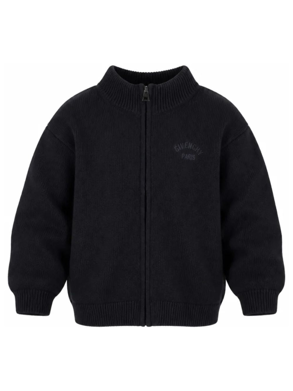 Cardigan per bambino Givenchy Kids blu navi con logo ricamato sul davanti H31349 853 GIVENCHY KIDS 
