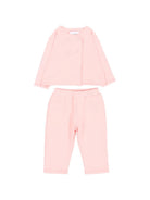 Tuta sportiva doppiopetto per neonata Givenchy Kids rosa con ricamo a fiori H31377 46G GIVENCHY KIDS 