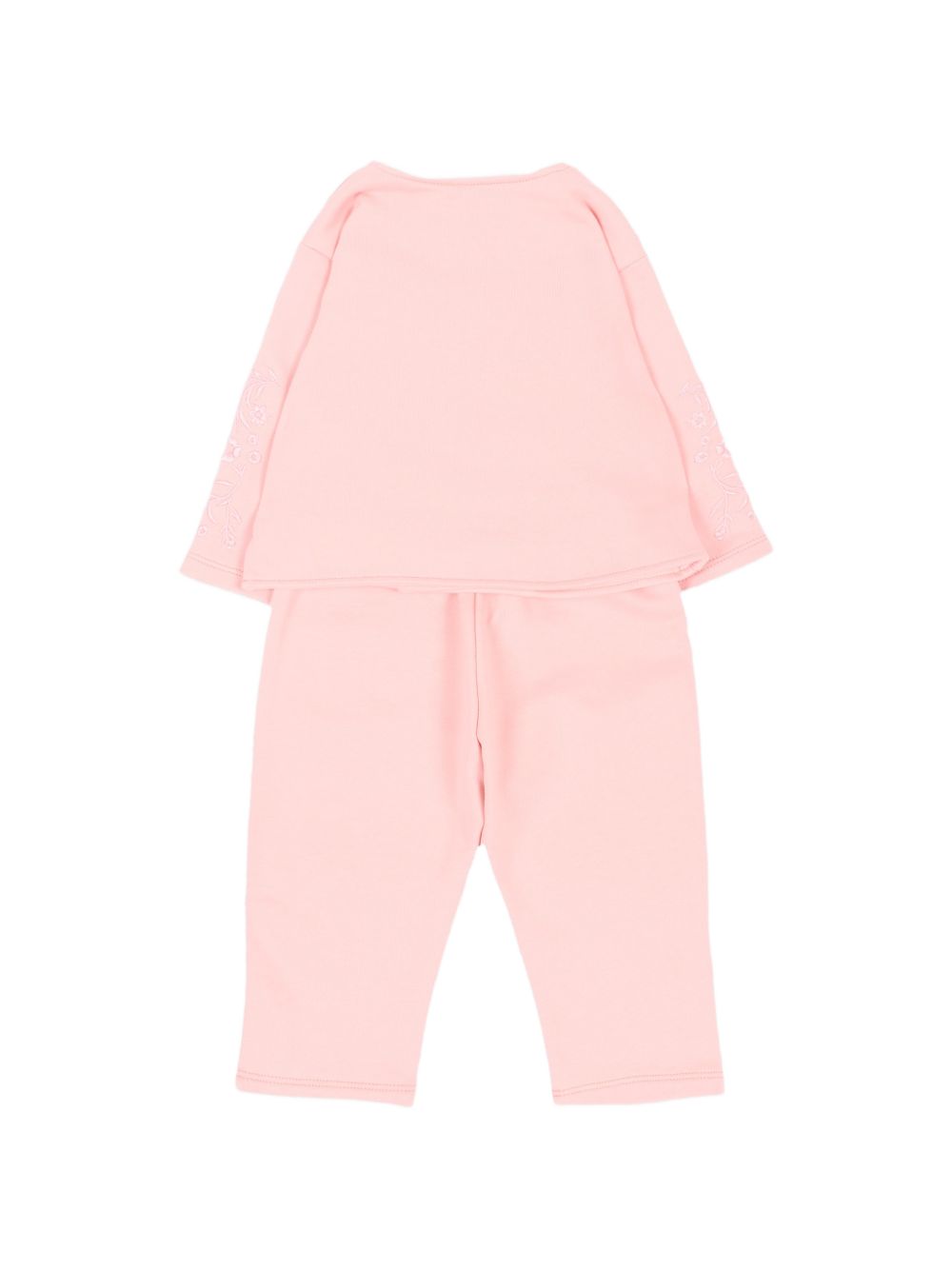 Tuta sportiva doppiopetto per neonata Givenchy Kids rosa con ricamo a fiori H31377 46G GIVENCHY KIDS 