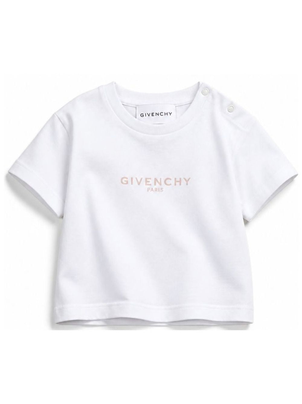 T-shirt per neonati Givenchy Kids bianca con logo sul davanti H31379 10P GIVENCHY KIDS 