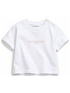 T-shirt per neonati Givenchy Kids bianca con logo sul davanti H31379 10P GIVENCHY KIDS 