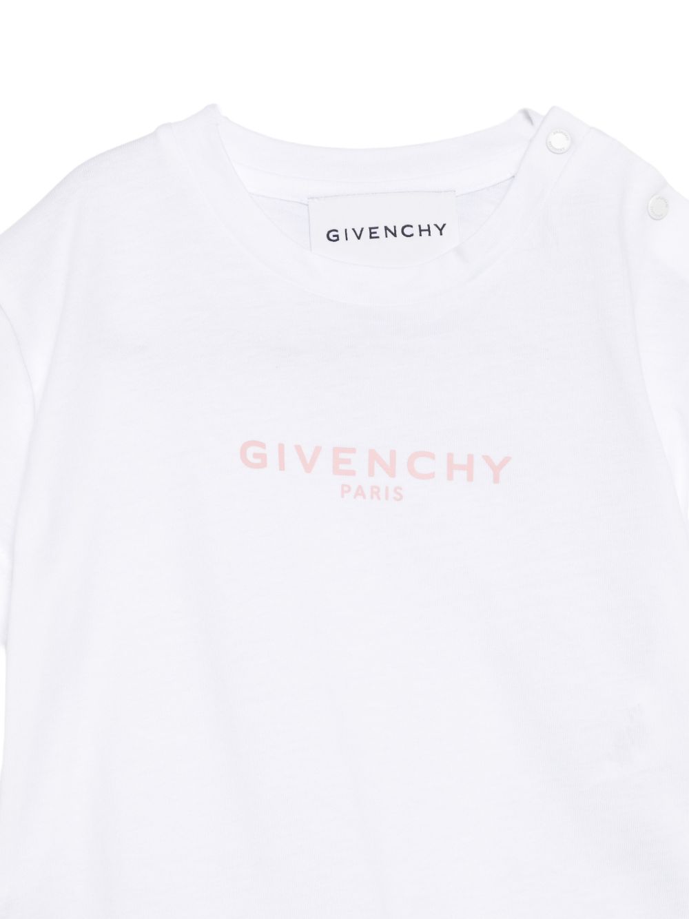 T-shirt per neonati Givenchy Kids bianca con logo sul davanti H31379 10P GIVENCHY KIDS 