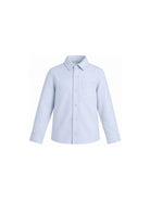 Camicia per bambino Givenchy Kids azzurra con logo ricamato e tasca H31392 789 GIVENCHY KIDS 