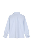 Camicia per bambino Givenchy Kids azzurra con logo ricamato e tasca H31392 789 GIVENCHY KIDS 