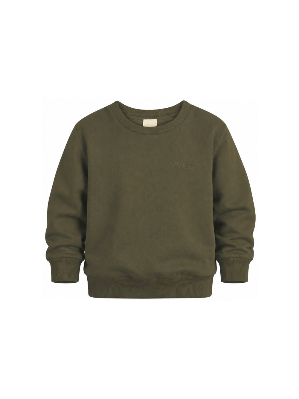 Felpa per bambino Givenchy Kids verde con logo ricamato sul davanti H31396 653 GIVENCHY KIDS 