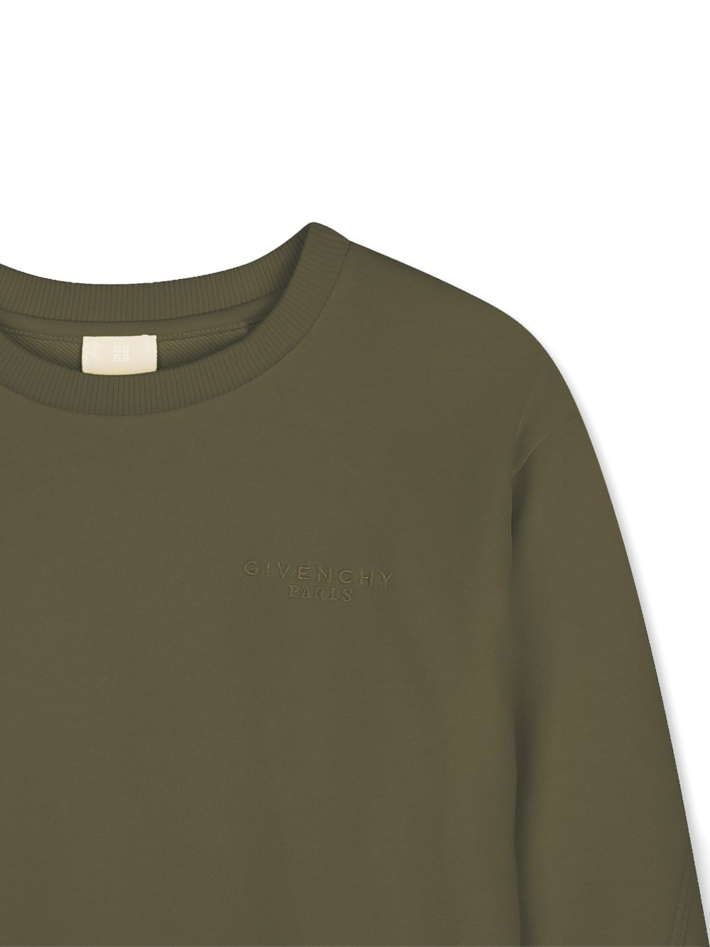 Felpa per bambino Givenchy Kids verde con logo ricamato sul davanti H31396 653 GIVENCHY KIDS 