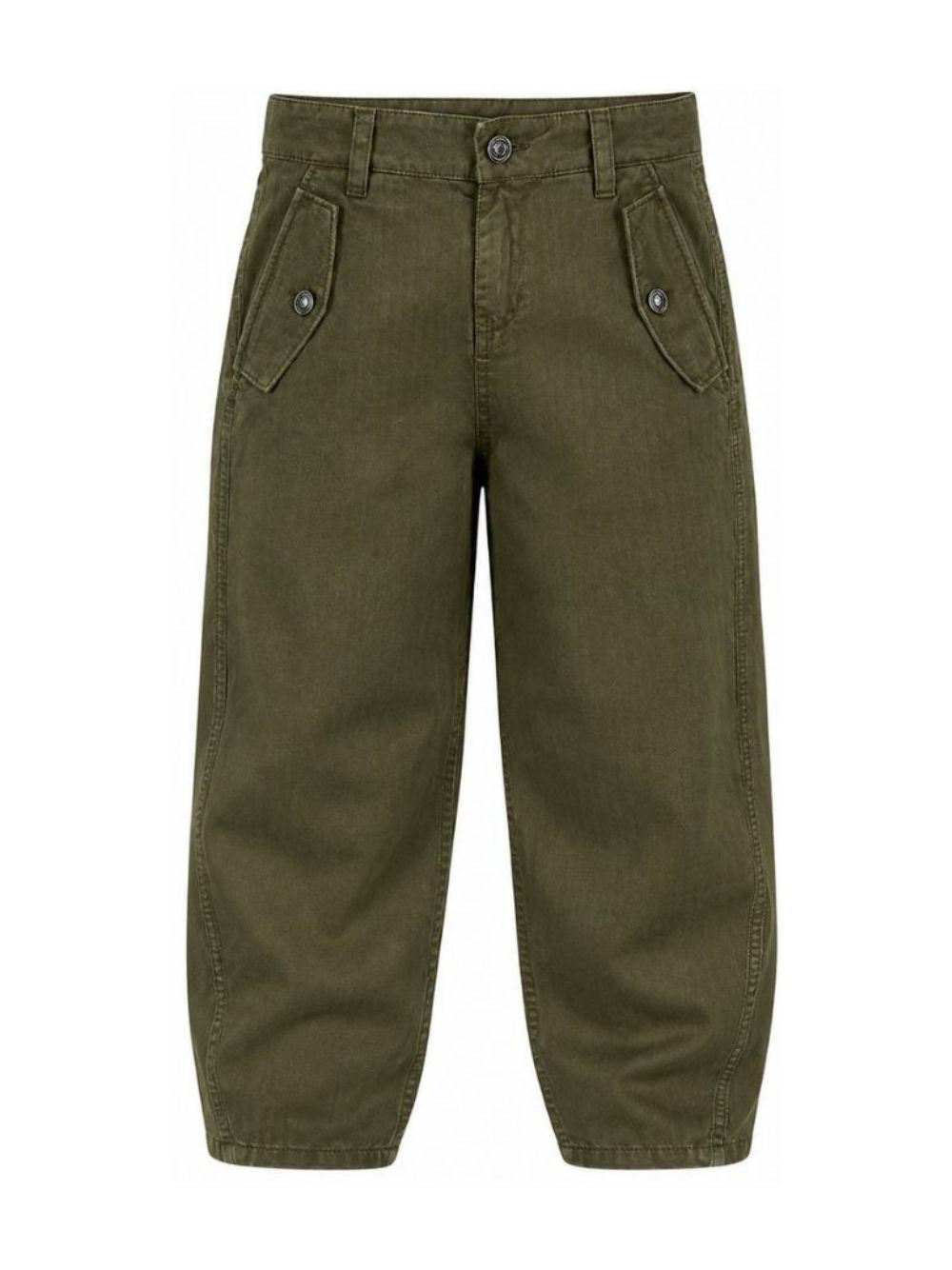 Pantaloni per bambino Givenchy Kids verde con logo ricamato sul retro H31402 653 GIVENCHY KIDS 
