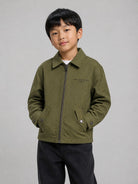 Giubbino per bambino Givenchy Kids verde con logo ricamato sul petto H31405 653 GIVENCHY KIDS 