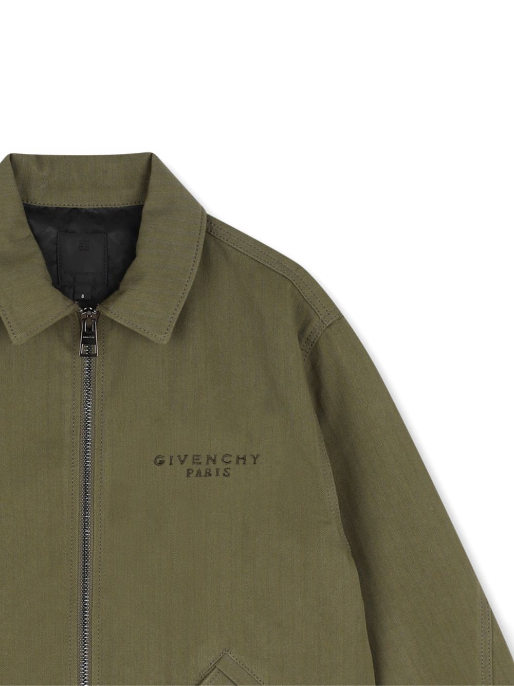 Giubbino per bambino Givenchy Kids verde con logo ricamato sul petto H31405 653 GIVENCHY KIDS 