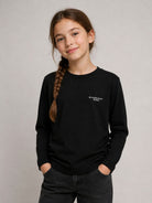 T-shirt per bambini Givenchy Kids nera con logo sul davanti H31415 09B GIVENCHY KIDS 