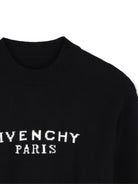 Maglione per bambino Givenchy Kids nero con logo ricamato sul davanti H31441 09B GIVENCHY KIDS 