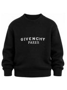 Maglione per bambino Givenchy Kids nero con logo ricamato sul davanti H31441 09B GIVENCHY KIDS 