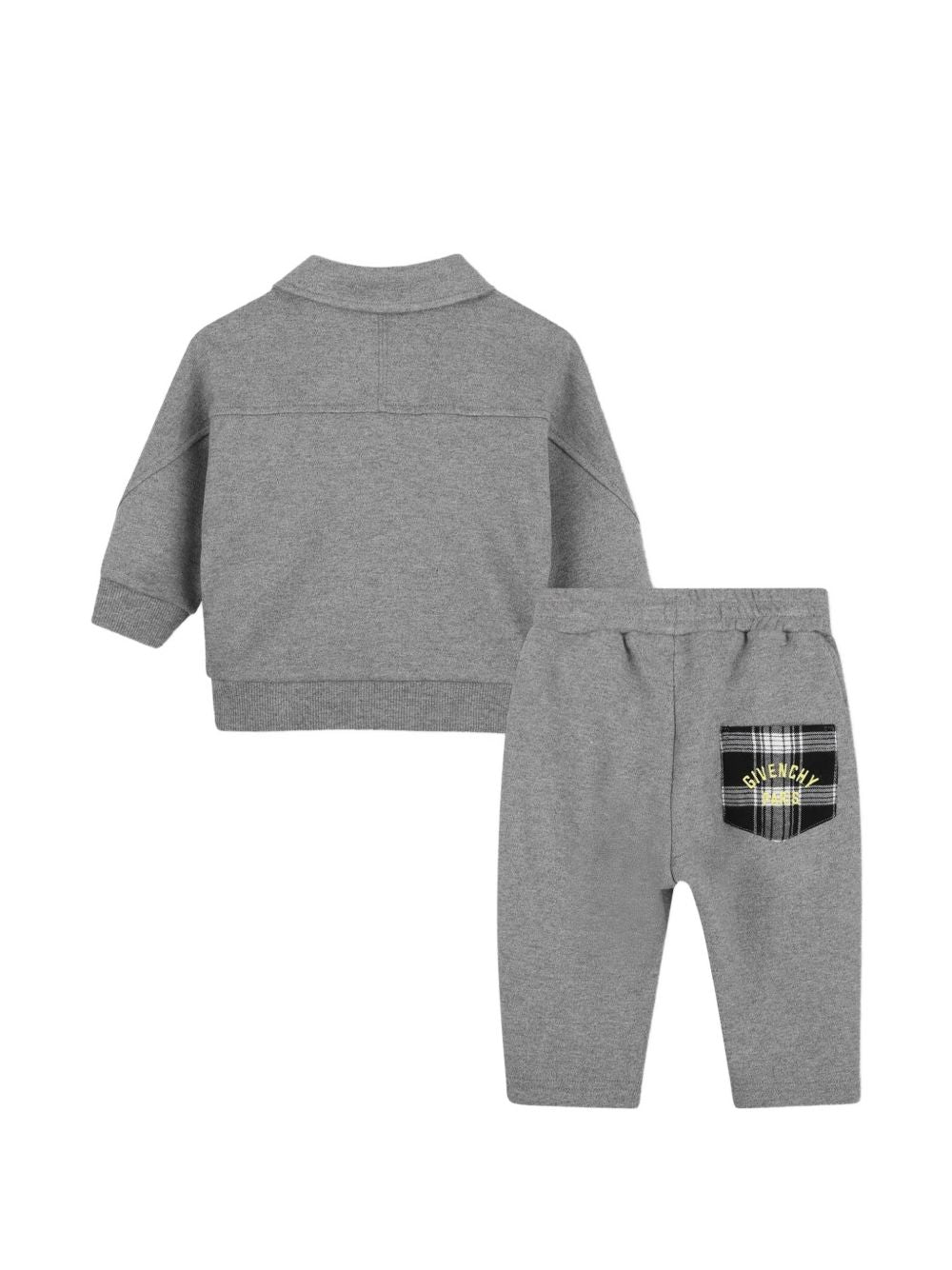 Completo per neonato Givenchy Kids grigio con tasca a quadri H31454 A47 GIVENCHY KIDS 