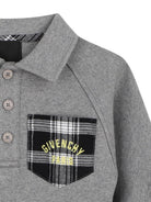 Completo per neonato Givenchy Kids grigio con tasca a quadri H31454 A47 GIVENCHY KIDS 
