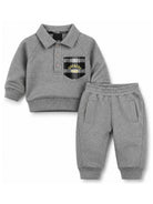 Completo per neonato Givenchy Kids grigio con tasca a quadri H31454 A47 GIVENCHY KIDS 
