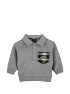 Completo per neonato Givenchy Kids grigio con tasca a quadri H31454 A47 GIVENCHY KIDS 