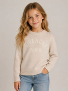 Maglione per bambina Givenchy Kids beige con logo ricamato H31487 117 GIVENCHY KIDS 
