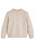 Maglione per bambina Givenchy Kids beige con logo ricamato H31487 117 GIVENCHY KIDS 