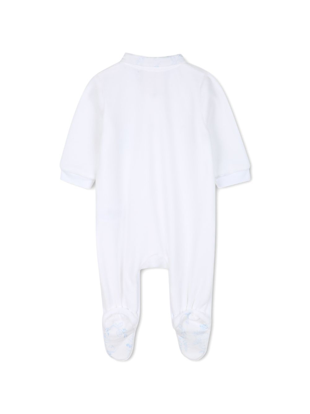 Set tutina e bavaglino per neonato Givenchy Kids bianco con dettagli in azzurro H31535 10P GIVENCHY KIDS 