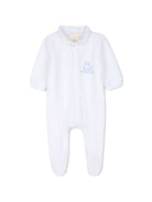Set tutina e bavaglino per neonato Givenchy Kids bianco con dettagli in azzurro H31535 10P GIVENCHY KIDS 