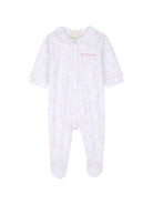 Set tutina e cappellino per neonata Givenchy Kids rosa con logo ricamato sul davanti H31539 N54 GIVENCHY KIDS 