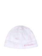 Set tutina e cappellino per neonata Givenchy Kids rosa con logo ricamato sul davanti H31539 N54 GIVENCHY KIDS 