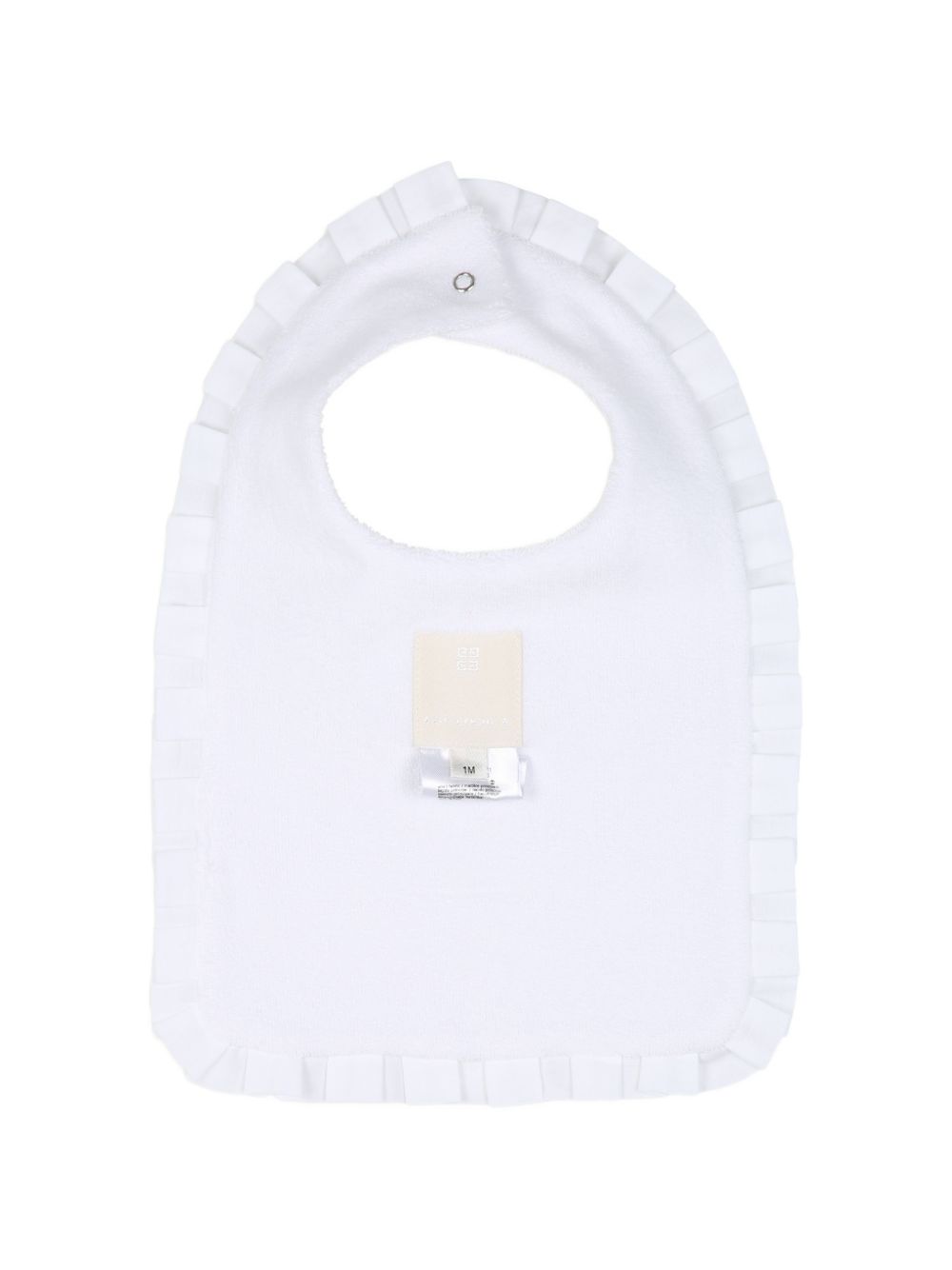 Set tutina e bavaglino per neonati Givenchy Kids bianco con ricamo farfalla H31540 10P GIVENCHY KIDS 