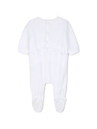 Set tutina e bavaglino per neonati Givenchy Kids bianco con ricamo farfalla H31540 10P GIVENCHY KIDS 