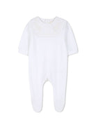 Set tutina e bavaglino per neonati Givenchy Kids bianco con ricamo farfalla H31540 10P GIVENCHY KIDS 