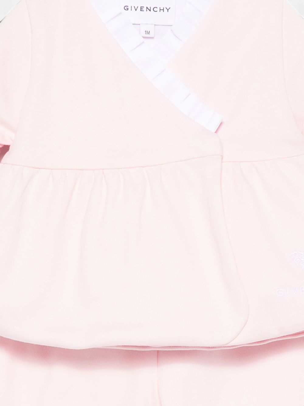 Set tutina sportiva per neonata Givenchy Kids rosa con dettagli ruches H31541 44Z GIVENCHY KIDS 