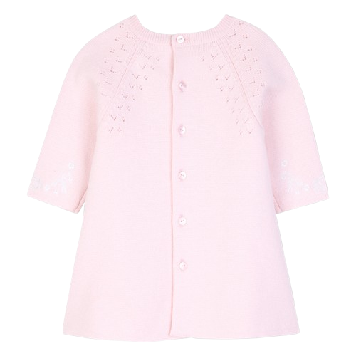 Abito per neonata Givenchy Kids rosa con lavorazione pointelle H31542 44Z GIVENCHY KIDS 