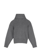 Cardigan per bambina Givenchy Kids grigio a coste con applicazione H31549 A47 GIVENCHY KIDS 