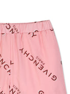 Completo felpa e shorts per bambina Givenchy Kids rosa con stampa logo all-over H31553 46G GIVENCHY KIDS 
