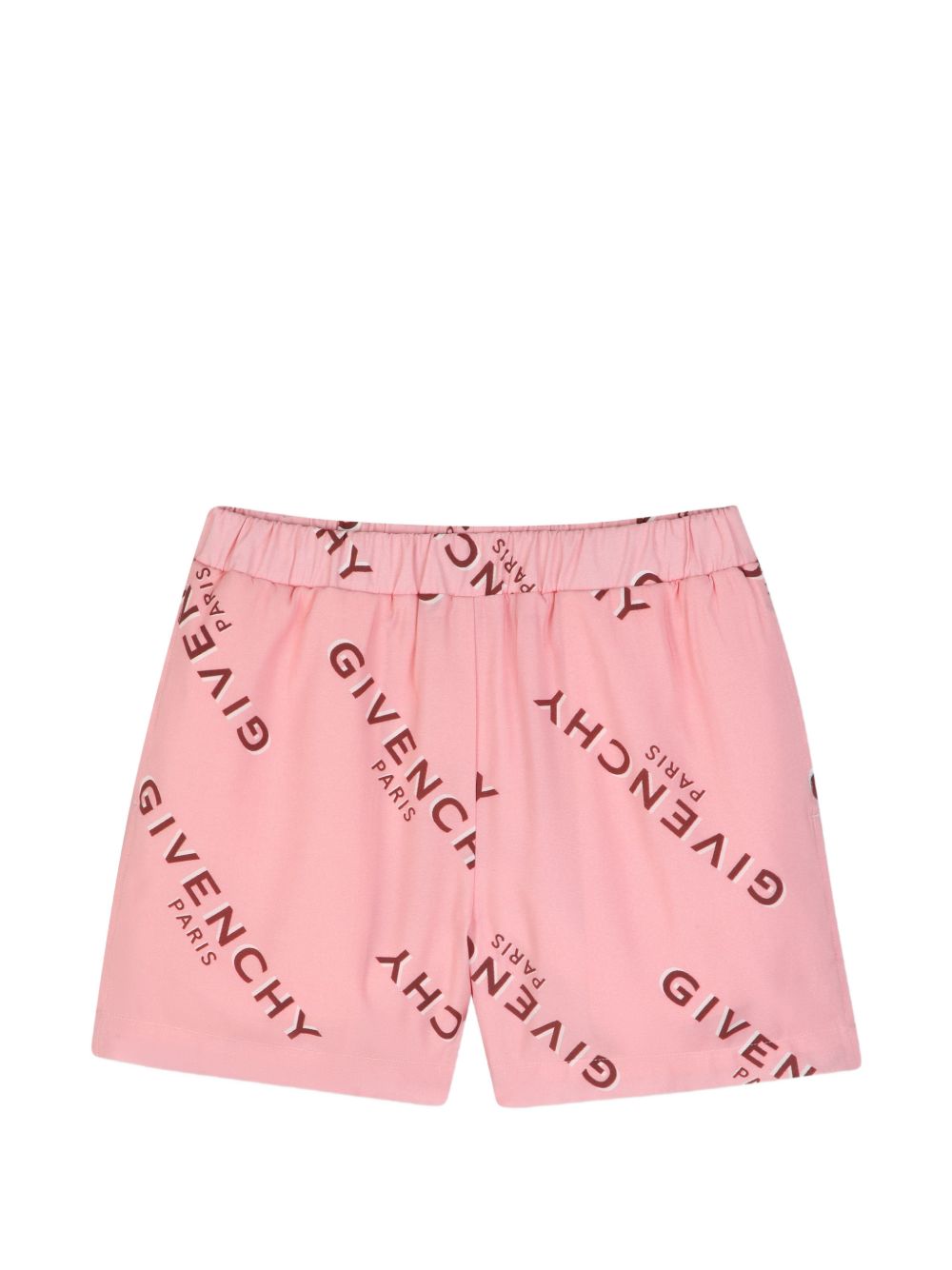 Completo felpa e shorts per bambina Givenchy Kids rosa con stampa logo all-over H31553 46G GIVENCHY KIDS 