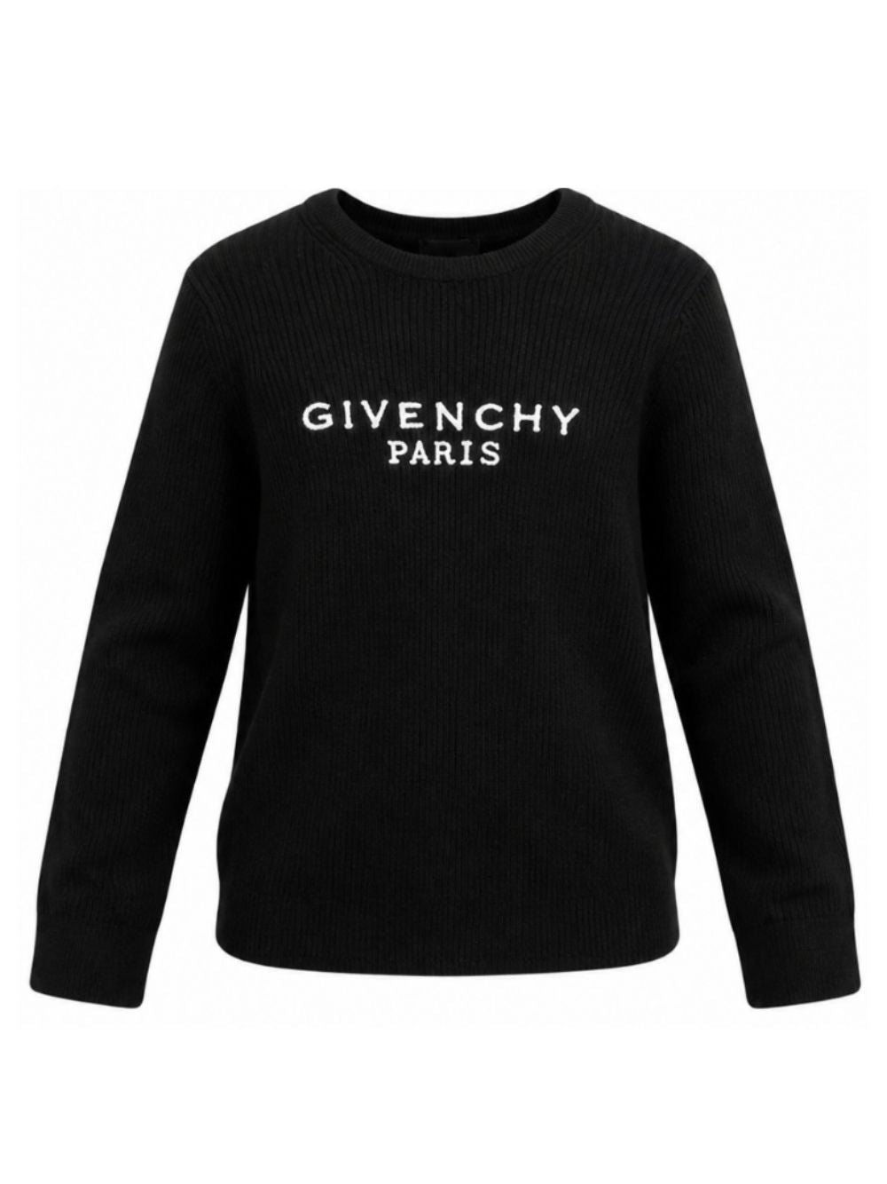 Maglione per bambina Givenchy Kids nero con logo ricamato sul davanti H31556 09B GIVENCHY KIDS 