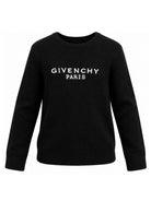 Maglione per bambina Givenchy Kids nero con logo ricamato sul davanti H31556 09B GIVENCHY KIDS 