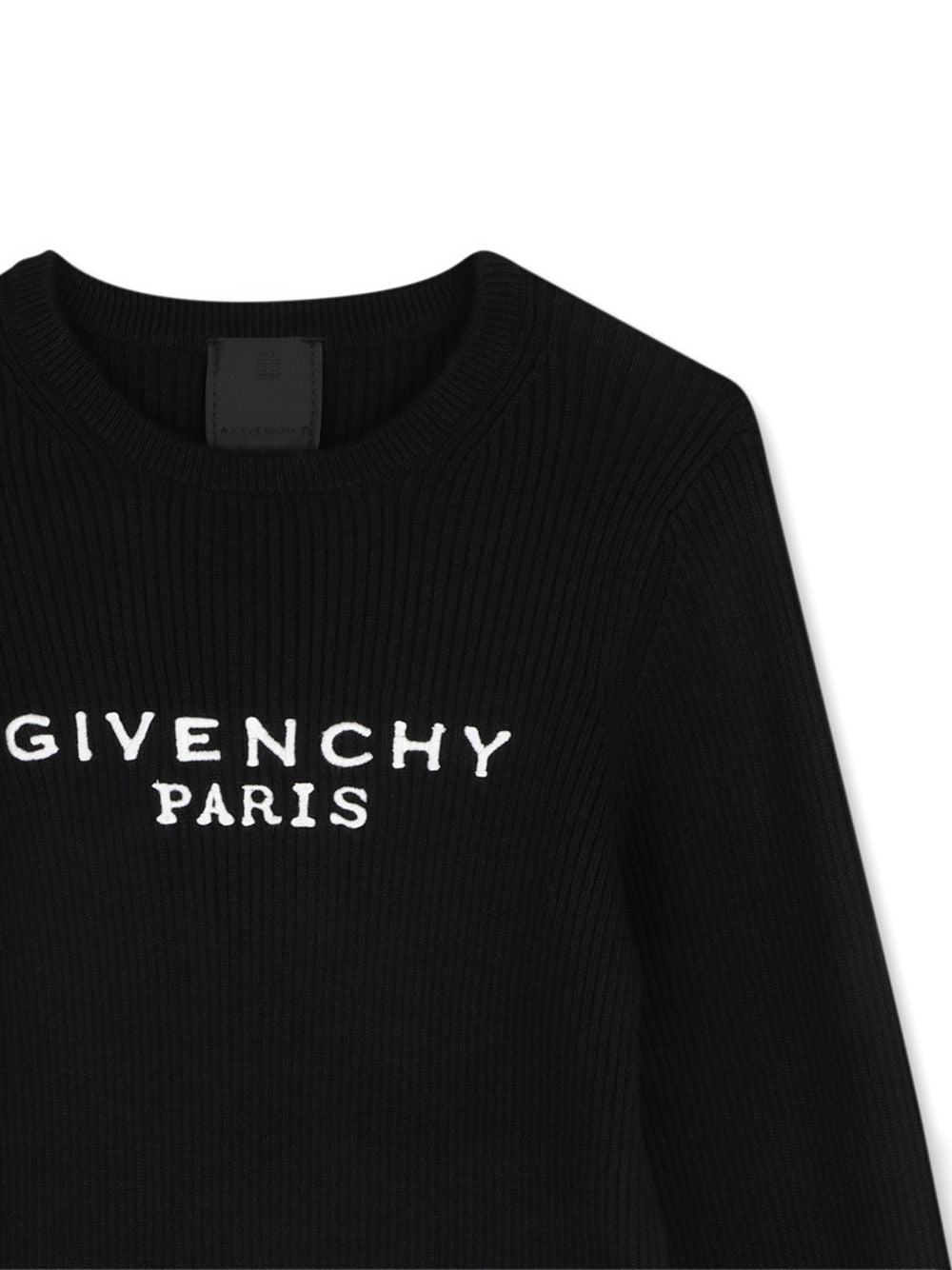 Maglione per bambina Givenchy Kids nero con logo ricamato sul davanti H31556 09B GIVENCHY KIDS 