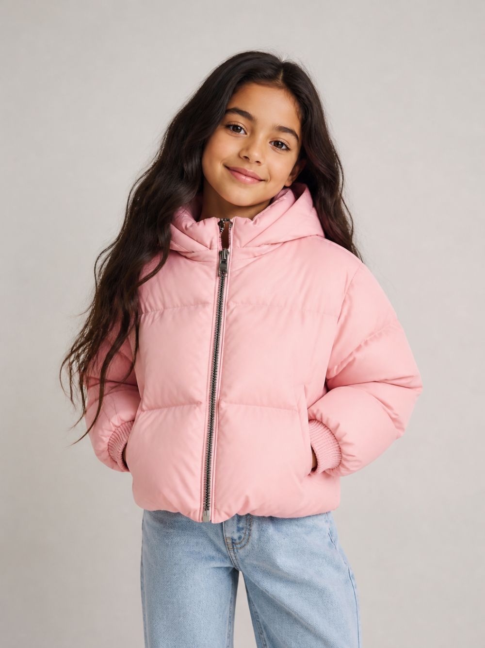Giubbino per bambina Givenchy Kids rosa con design imbottito H31558 46G GIVENCHY KIDS 