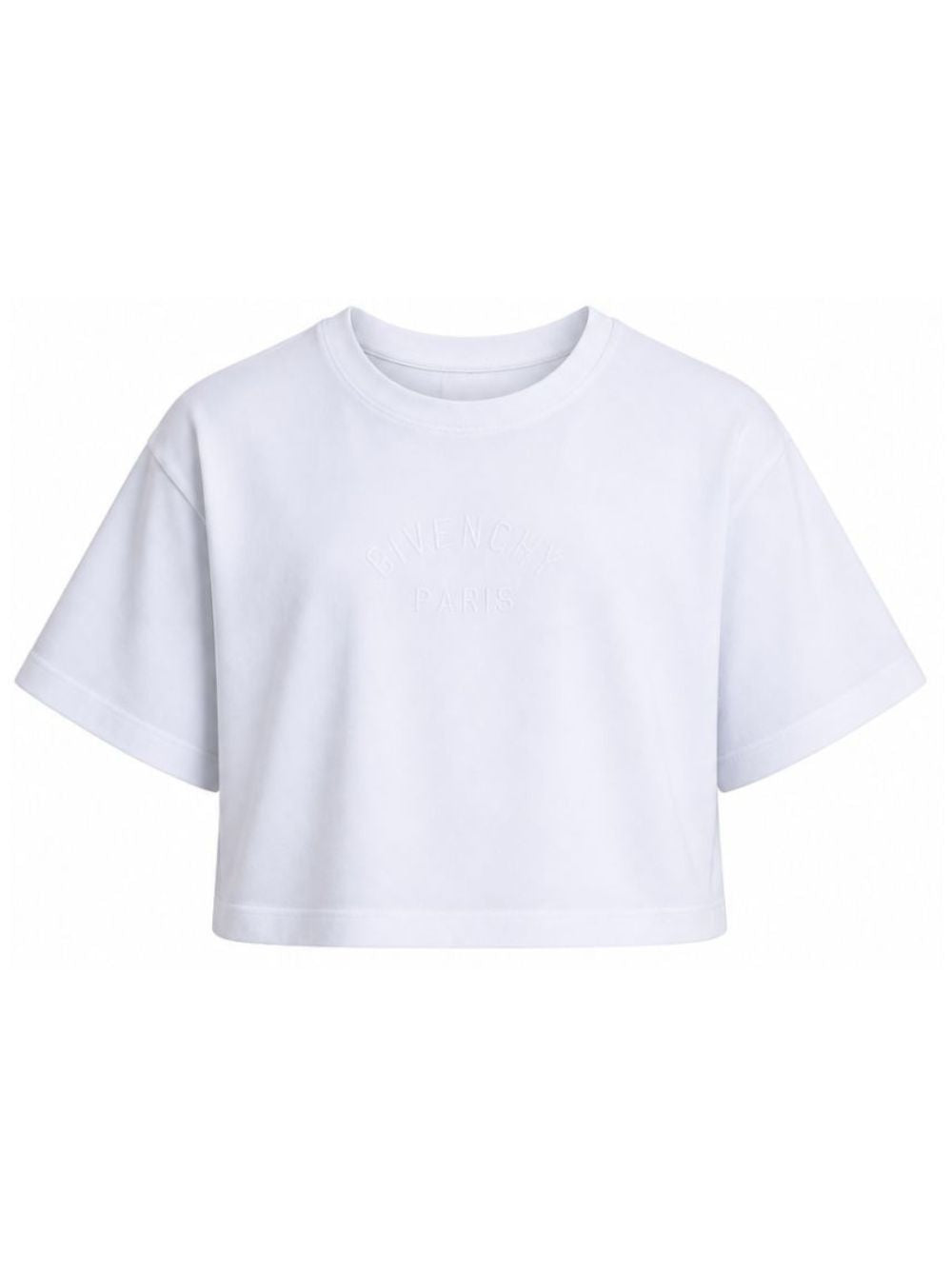 T-shirt per bambina Givenchy Kids bianca con taglio crop H31559 10P GIVENCHY KIDS 