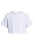 T-shirt per bambina Givenchy Kids bianca con taglio crop H31559 10P GIVENCHY KIDS 