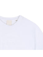 T-shirt per bambina Givenchy Kids bianca con taglio crop H31559 10P GIVENCHY KIDS 