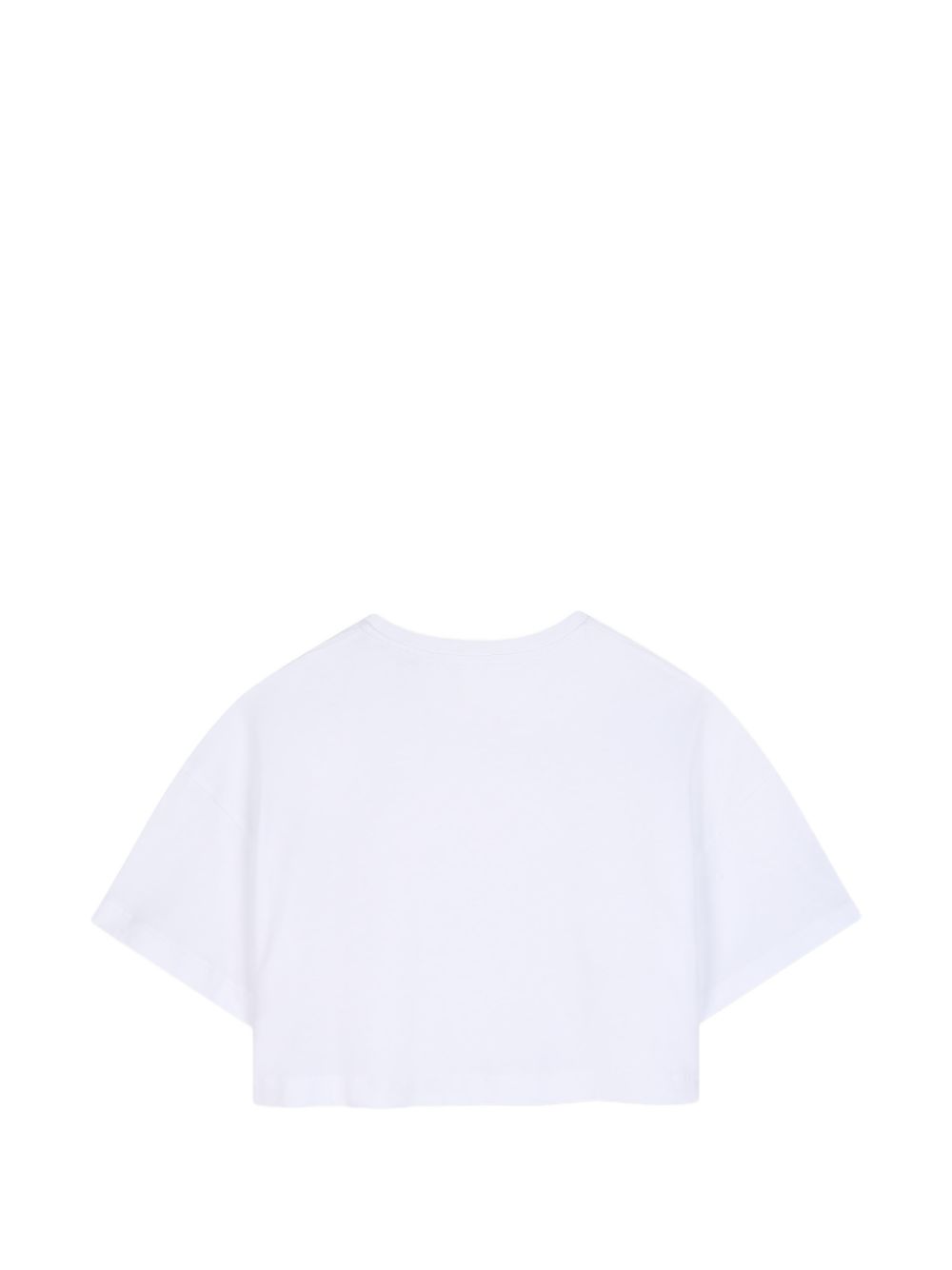 T-shirt per bambina Givenchy Kids bianca con taglio crop H31559 10P GIVENCHY KIDS 
