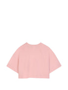 T-shirt per bambina Givenchy Kids rosa con taglio crop H31559 46G GIVENCHY KIDS 
