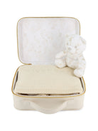 Set cofanetto copertina e orsetto per neonati Givenchy Kids beige con logo ricamato H31569 21K GIVENCHY KIDS 