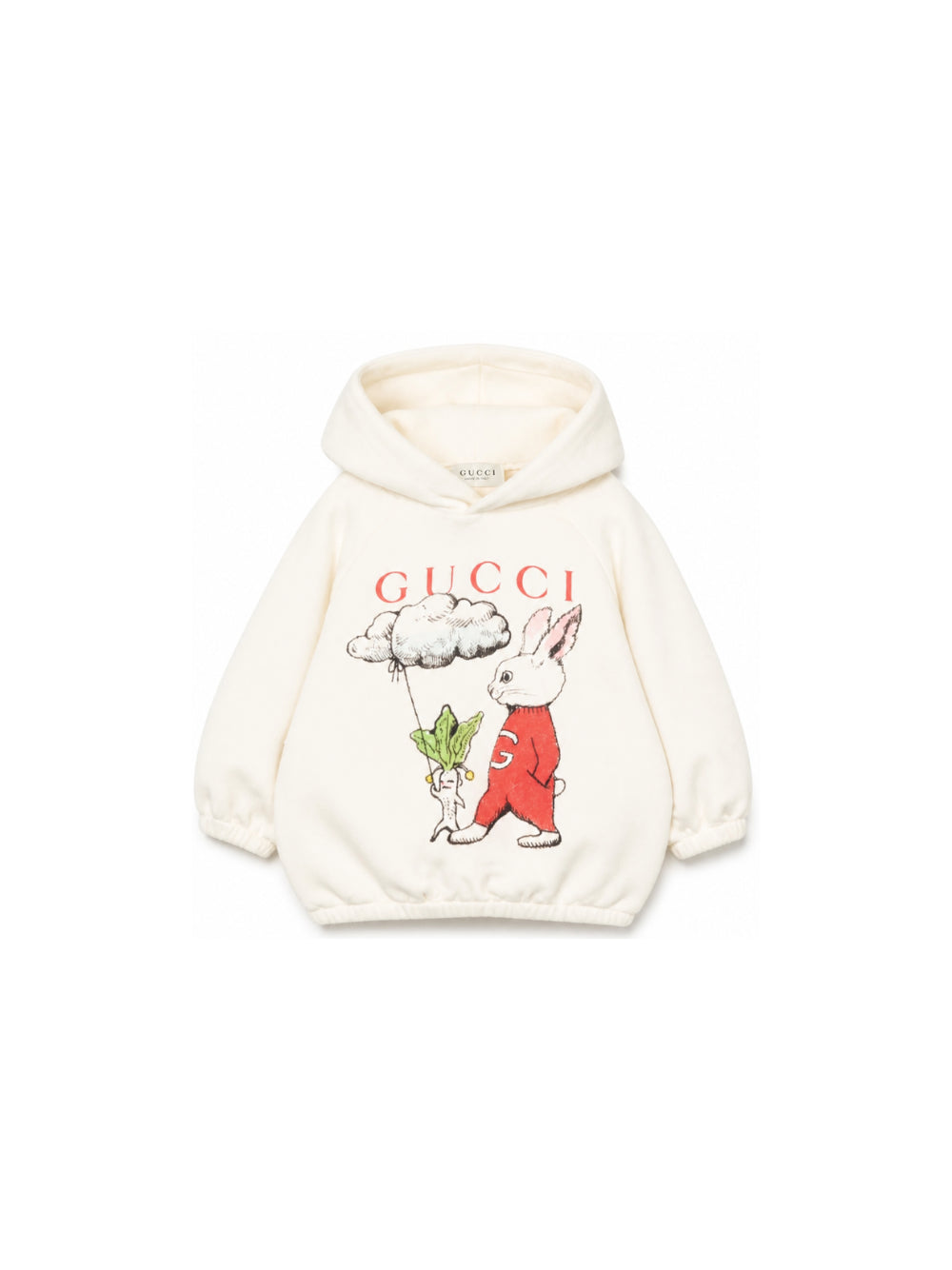 Felpa per neonato Gucci Kids bianca con stampa grafica sul davanti 749653XJHZA 9214 GUCCI KIDS 
