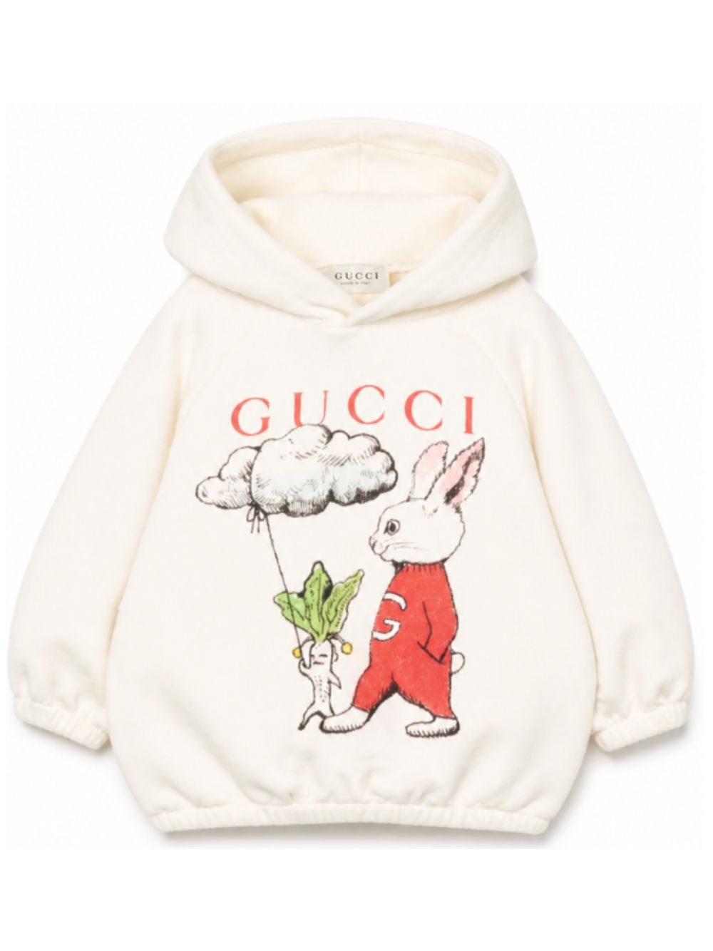 Felpa per neonato Gucci Kids bianca con stampa grafica sul davanti 749653XJHZA 9214 GUCCI KIDS 