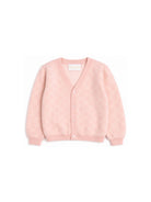Cardigan per neonata Gucci Kids rosa con motivo GG jacquard 834348XKEZP 5012 GUCCI KIDS 