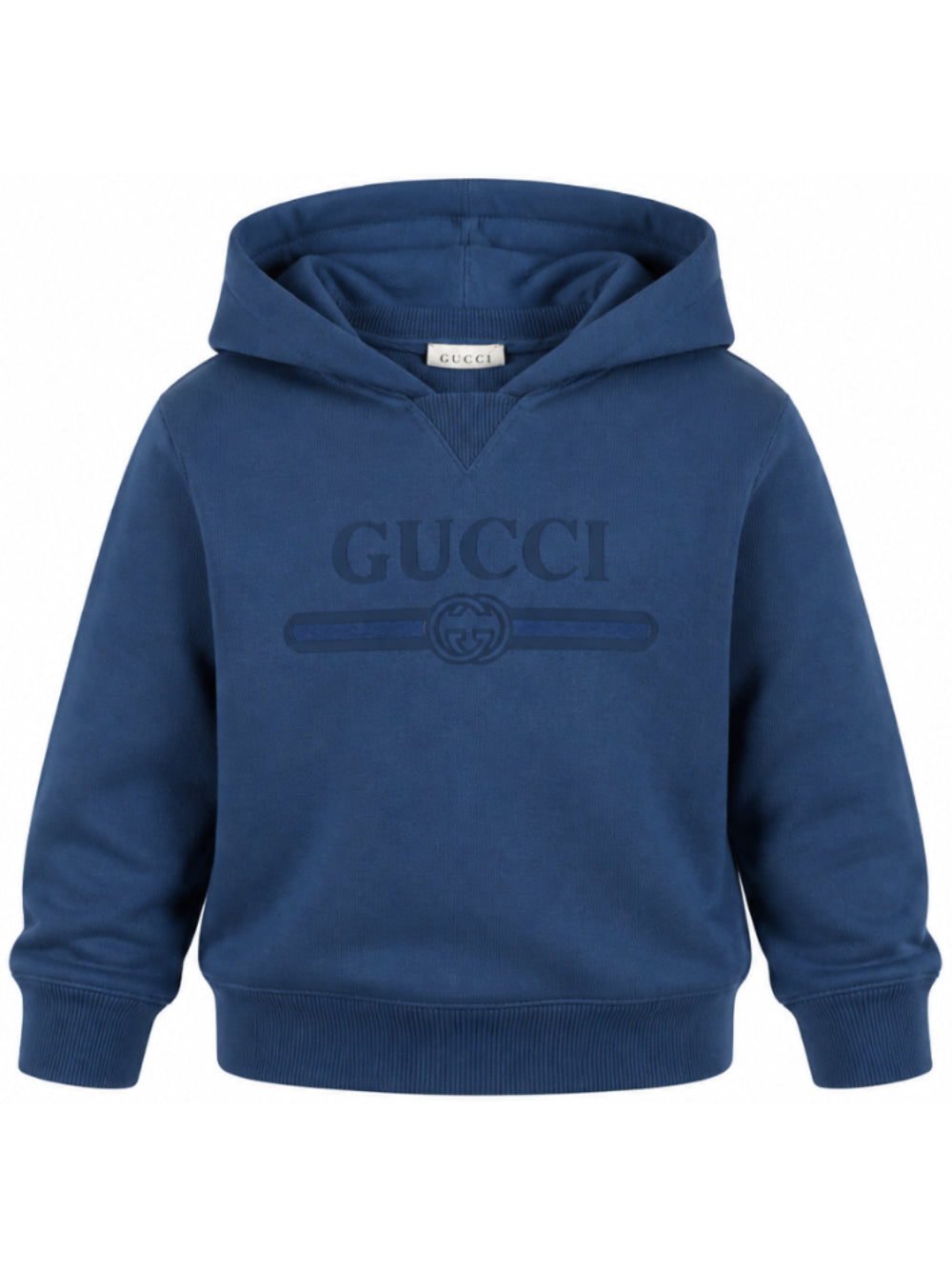 Felpa per bambini Gucci KIds blu con stampa logo sul davanti 855554XJHXM 4393 GUCCI KIDS 
